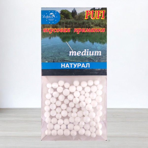 Пінопластова наживка Dolphin Pufi Міді, 6мм, Натурал